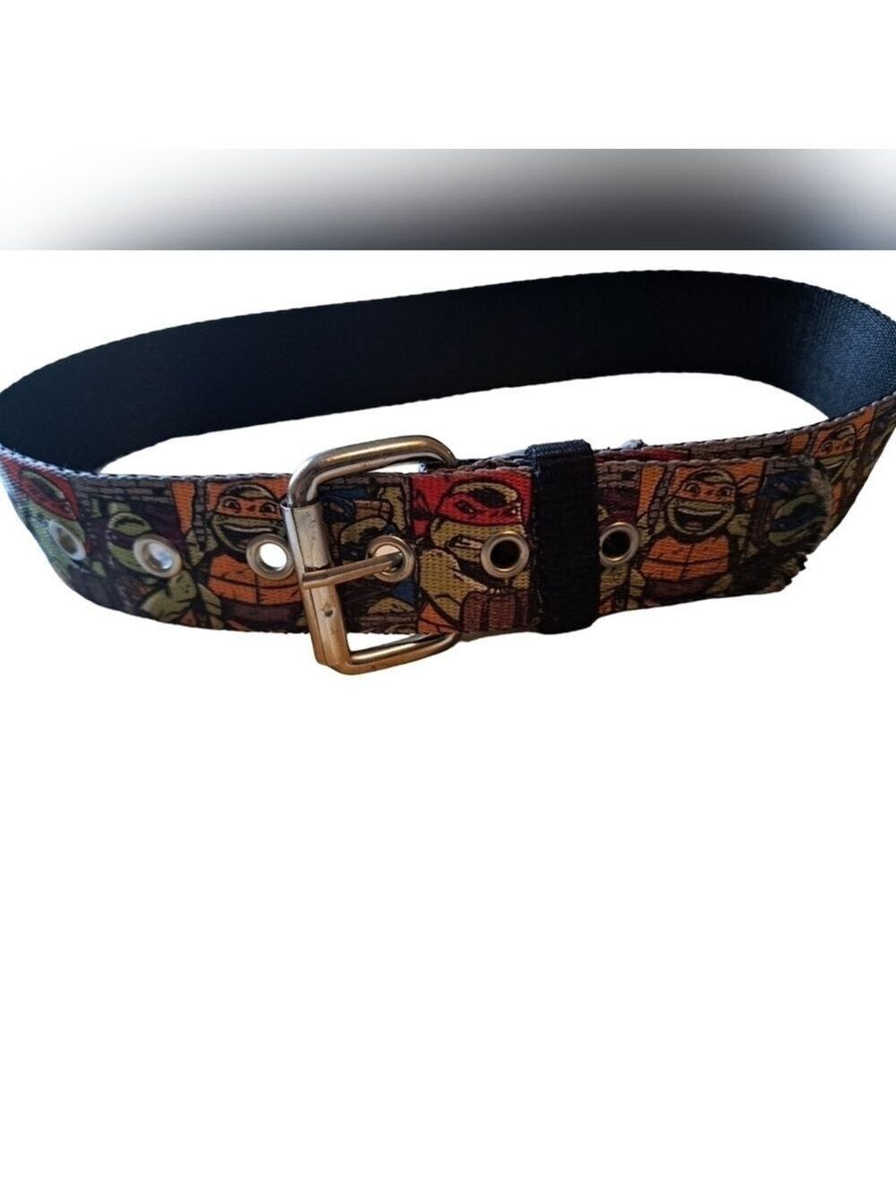 TMNT Teenage Mutant Ninja Turtles cloth belt graphics buckle small 22-26"